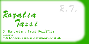 rozalia tassi business card